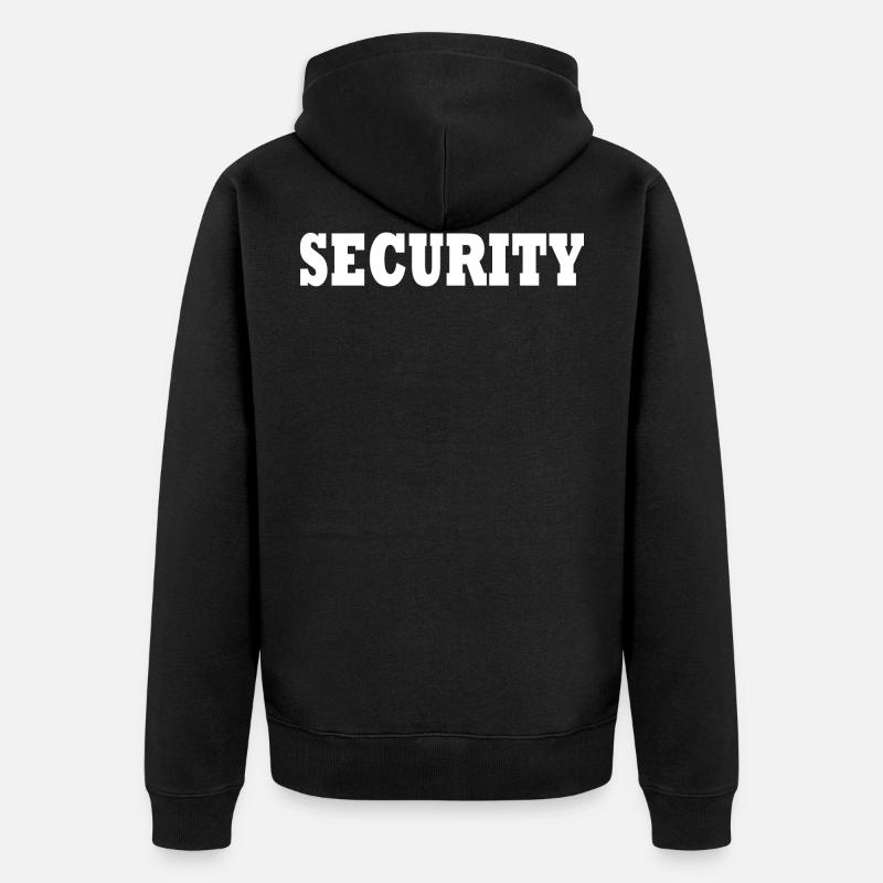 Sicherheitsdienst - Unisex Premium Bio Zip Hoodie - Schwarz