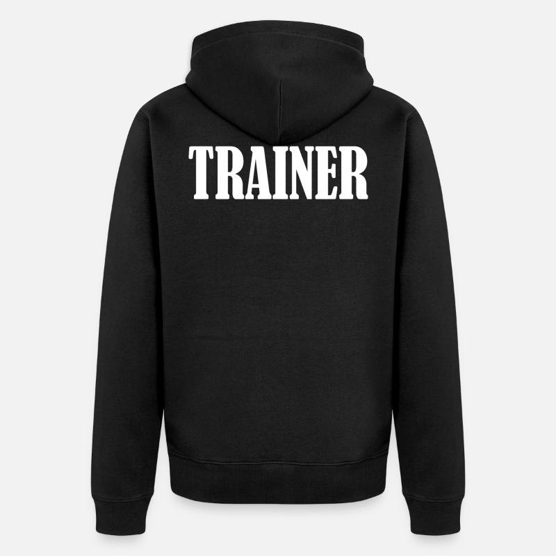 Trainer - Unisex Premium Bio Zip Hoodie - Schwarz