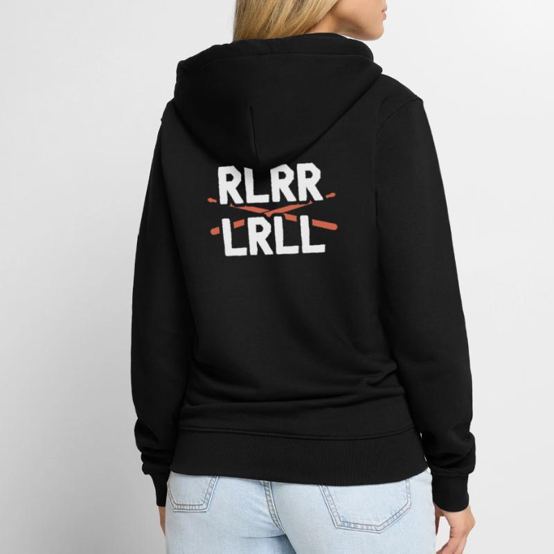 Drummer Schlagzeuger oder Percussionist Geschenk Unisex Premium Bio Zip Hoodie