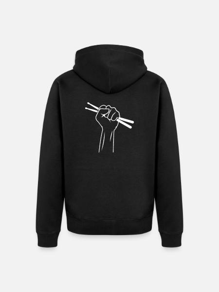 Drummer Schlagzeuger oder Percussionist Geschenk - Unisex Premium Bio Zip Hoodie - Schwarz