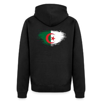 Algérie - Veste à capuche bio Premium Unisexe - noir - Dos - Nico (187cm)