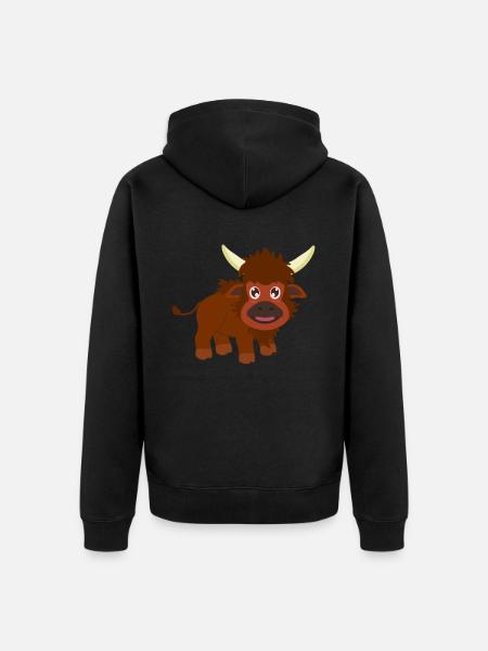 Bison bison - Veste à capuche bio Premium Unisexe - noir