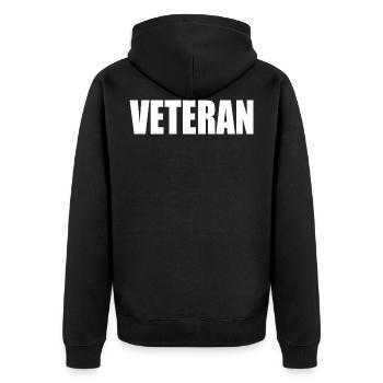 vétéran - Veste à capuche bio Premium Unisexe - noir - Dos - Nico (187cm)