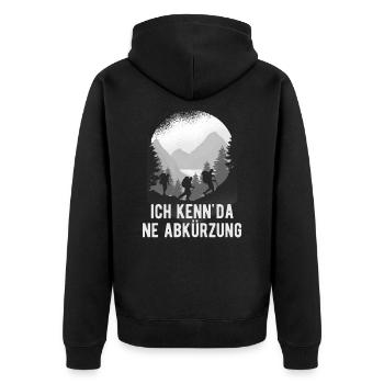 Je connais une abréviation I Mountains Home Vacation - Veste à capuche bio Premium Unisexe - noir - Dos - Nico (187cm)