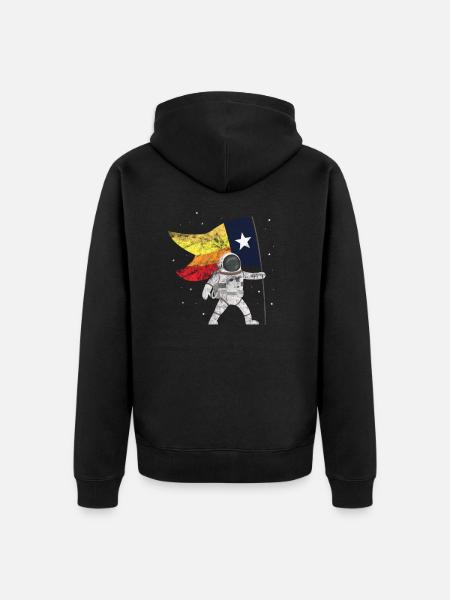 Astronaut Houston - Unisex Premium Organic Zip Hoodie - black