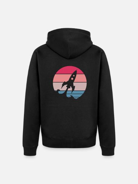 fusée - Veste à capuche bio Premium Unisexe - noir