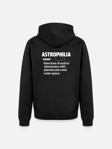 Astronomy Planets Stars Space Gift - Unisex Premium Organic Zip Hoodie - black