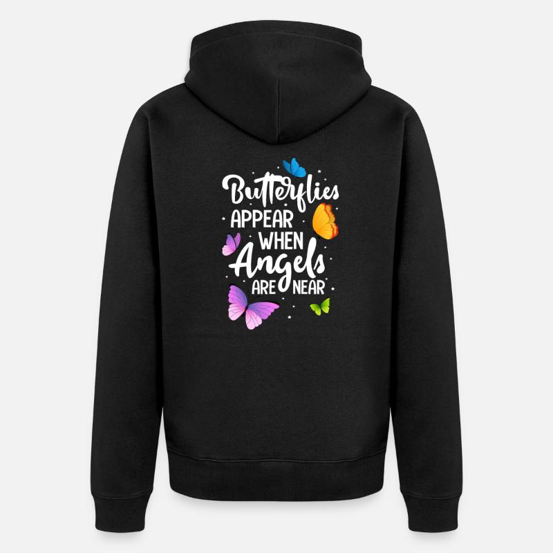 papillon - Veste à capuche bio Premium Unisexe - noir