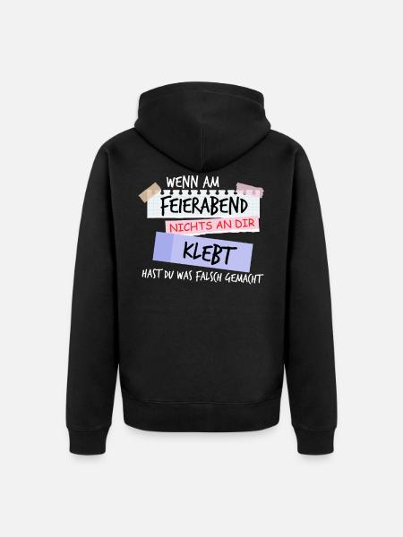 Geschenk Erzieherin - Unisex Premium Bio Zip Hoodie - Schwarz