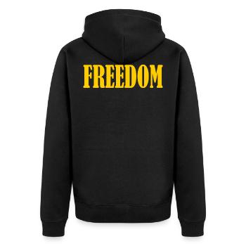 liberté - Veste à capuche bio Premium Unisexe - noir - Dos - Nico (187cm)