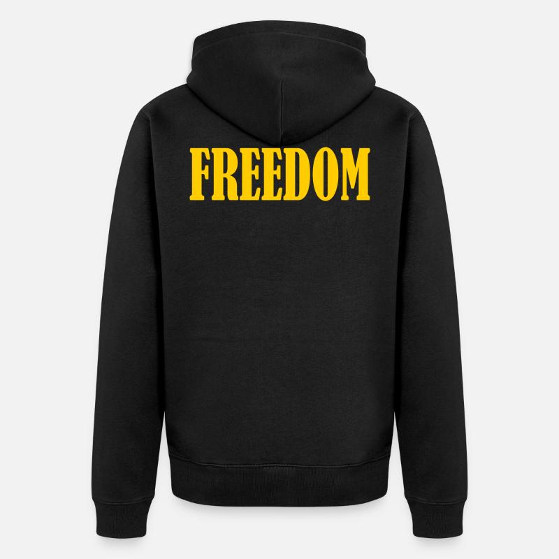 liberté - Veste à capuche bio Premium Unisexe - noir