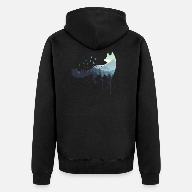 Environnement et nature Fuchs - Veste à capuche bio Premium Unisexe - noir