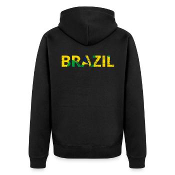 Brésil cadeau - Veste à capuche bio Premium Unisexe - noir - Dos - Nico (187cm)