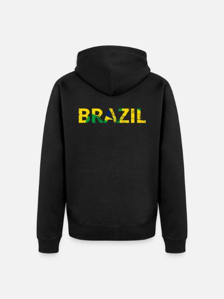 Brasilien Geschenk - Unisex Premium Bio Zip Hoodie - Schwarz