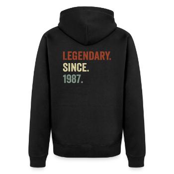 Legendary since 1987 cadeau 1987 - Veste à capuche bio Premium Unisexe - noir - Dos - Nico (187cm)