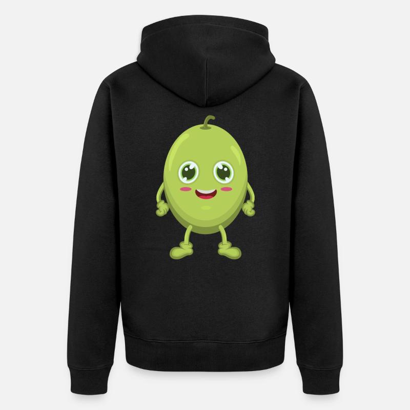 olive - Veste à capuche bio Premium Unisexe - noir