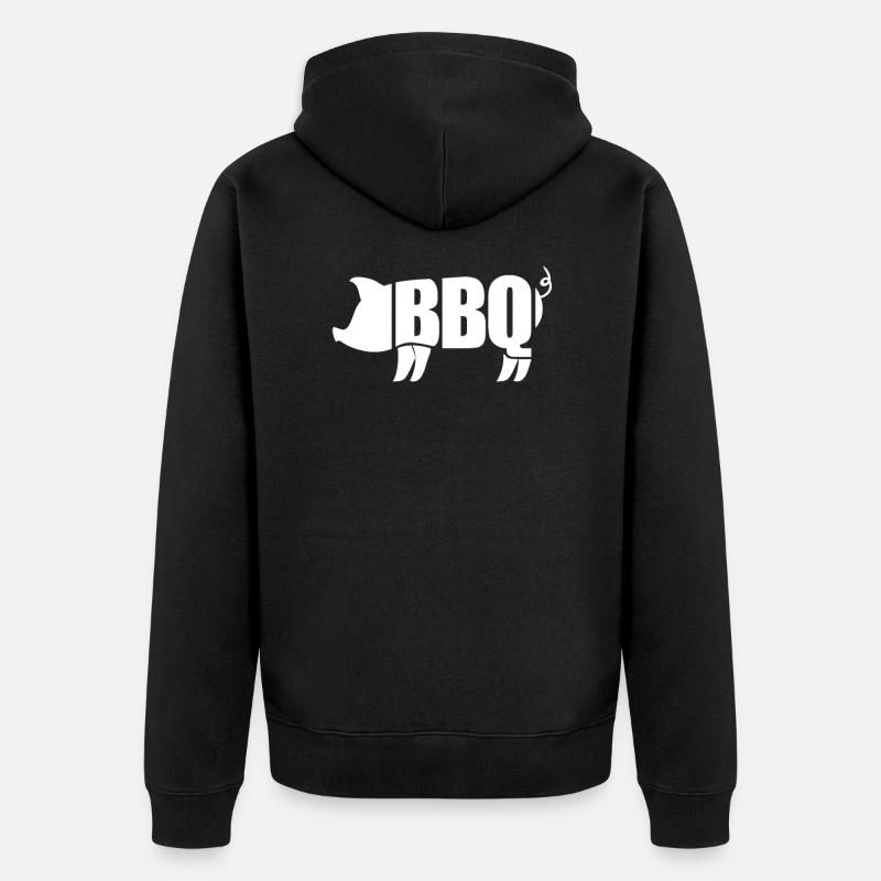 Barbecue Barbecue Barbecue Griller Cadeau - Veste à capuche bio Premium Unisexe - noir