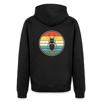 Insekt - Unisex Premium Bio Zip Hoodie - Schwarz - Hinten - Nico (187cm)