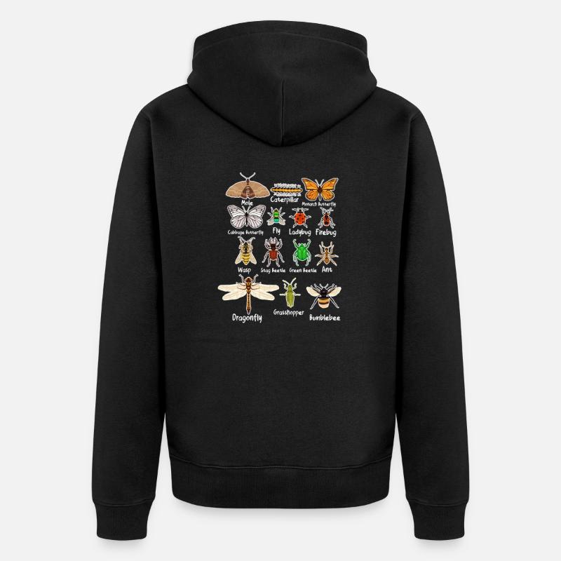 insectes - Veste à capuche bio Premium Unisexe - noir