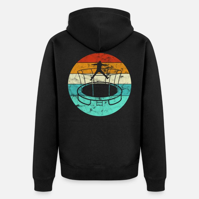 Trampolin - Unisex Premium Bio Zip Hoodie - Schwarz