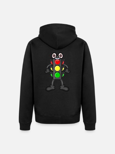 Ampel Führerschein - Unisex Premium Bio Zip Hoodie - Schwarz