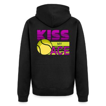 Tennis, tennis balle de tennis, tennis tennis court - Veste à capuche bio Premium Unisexe - noir - Dos - Nico (187cm)