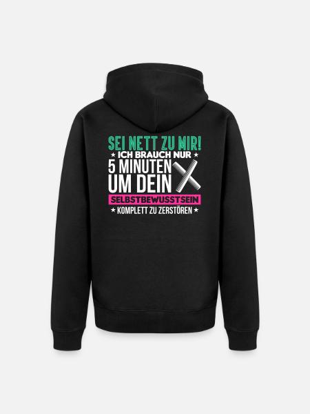 Geschenkidee Friseur - Unisex Premium Bio Zip Hoodie - Schwarz