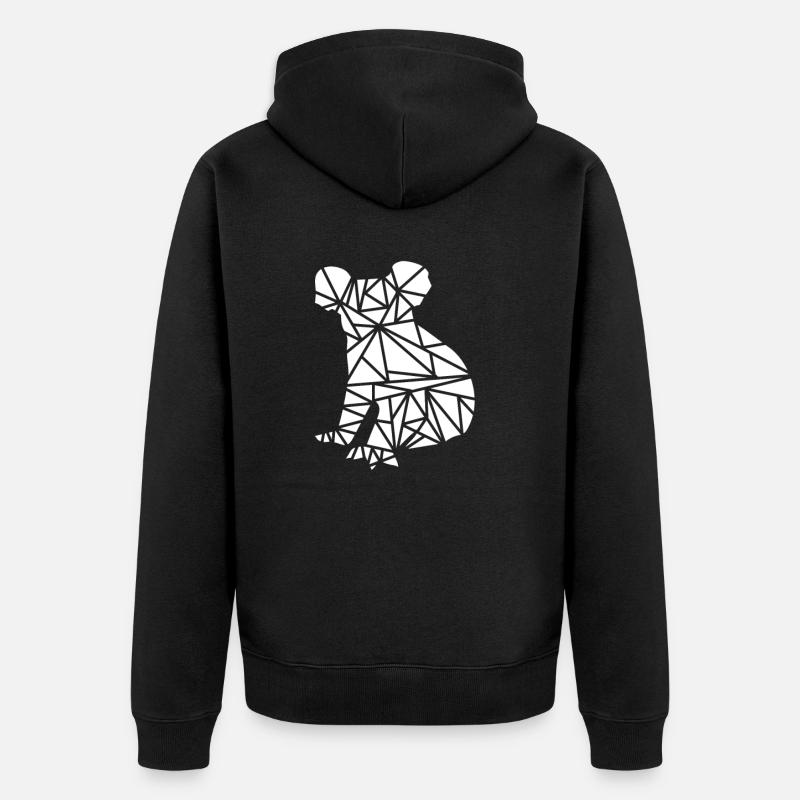 koala assis - Veste à capuche bio Premium Unisexe - noir