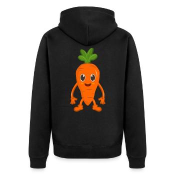 Carrot carrot - Unisex Premium Organic Zip Hoodie - black - Back - Nico (187cm)