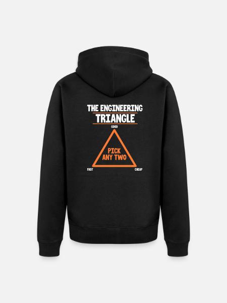 engineer - Unisex Premium Organic Zip Hoodie - black