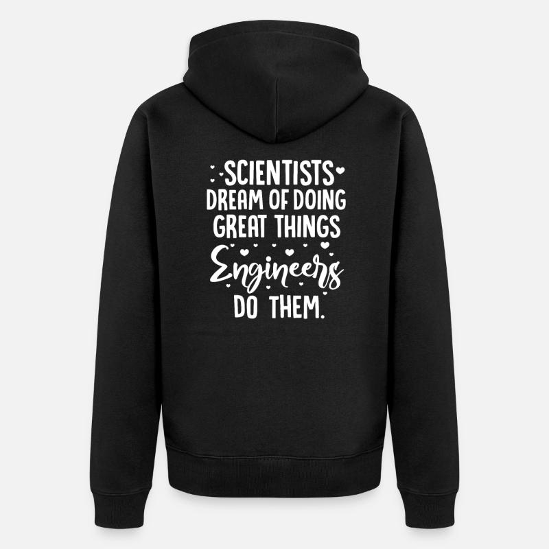 Ingenieur - Unisex Premium Bio Zip Hoodie - Schwarz