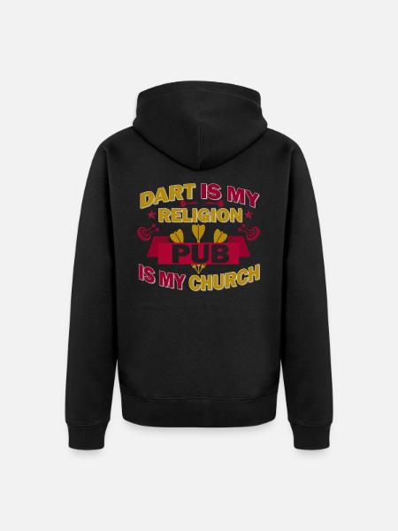 Darts, darts darts, throwing darts - Unisex Premium Organic Zip Hoodie - black