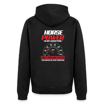 Car mechanic - Unisex Premium Organic Zip Hoodie - black - Back - Nico (187cm)