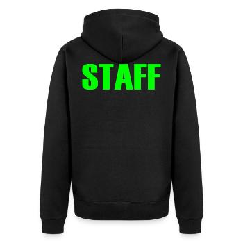 Staff - Veste à capuche bio Premium Unisexe - noir - Dos - Nico (187cm)