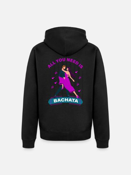 Bachata, bachata baile, bachata gift - Unisex Premium Organic Zip Hoodie - black
