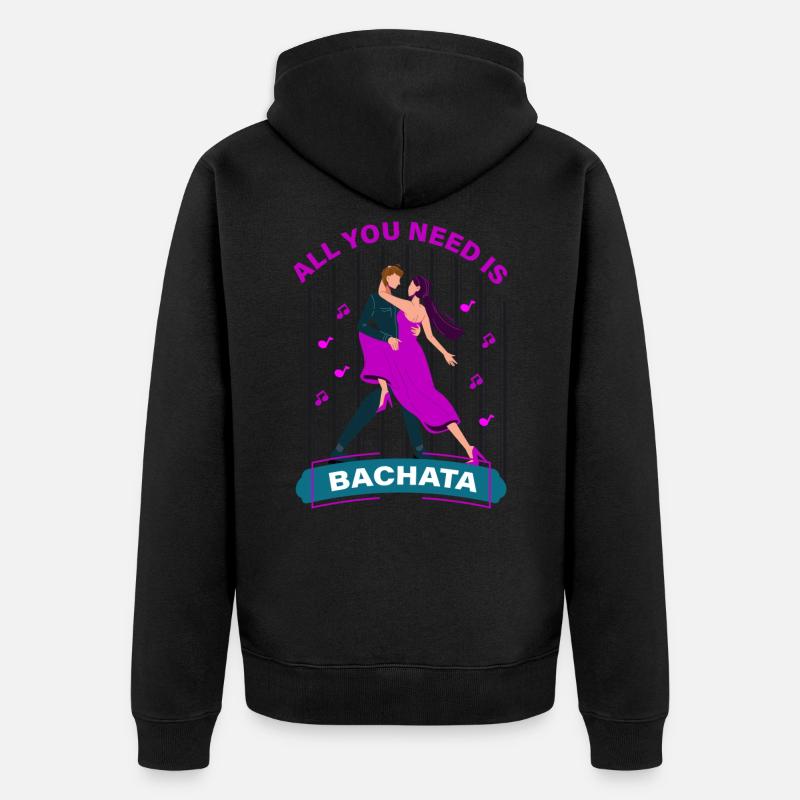 Bachata, bachata baile, cadeau de bachata - Veste à capuche bio Premium Unisexe - noir