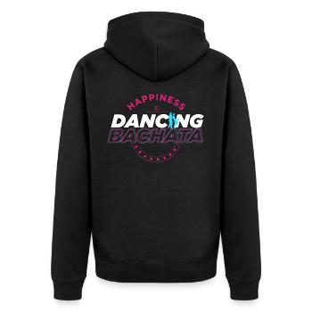 Bachata, bachata bachata bday, dance - Unisex Premium Organic Zip Hoodie - black - Back - Nico (187cm)