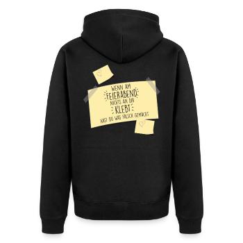 Kindergärtner Erzieher - Unisex Premium Bio Zip Hoodie - Schwarz - Hinten - Nico (187cm)