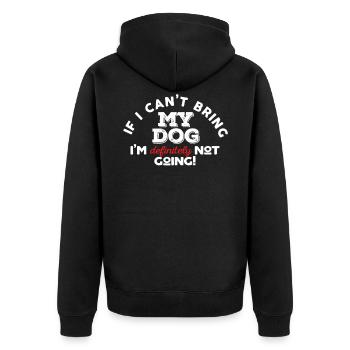 Hundeliebhaber - Unisex Premium Bio Zip Hoodie - Schwarz - Hinten - Nico (187cm)