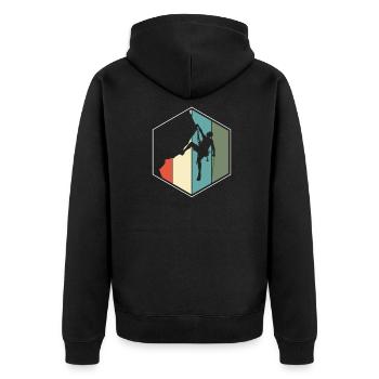Montée - Veste à capuche bio Premium Unisexe - noir - Dos - Nico (187cm)