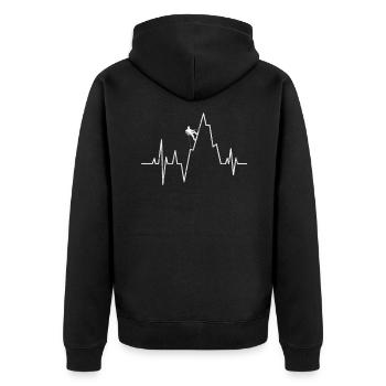 Alpinisme Escalade de rythme cardiaque cadeau - Veste à capuche bio Premium Unisexe - noir - Dos - Nico (187cm)