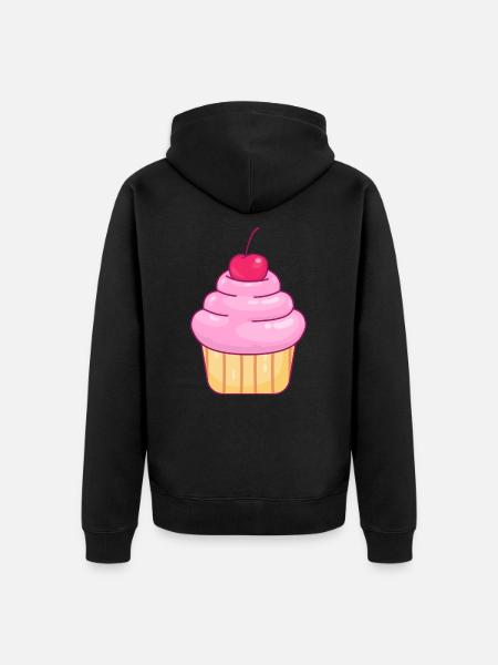 Cupcake Muffin - Unisex Premium Bio Zip Hoodie - Schwarz