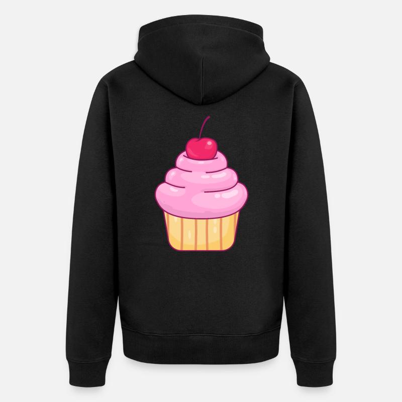 Cupcake Muffin - Unisex Premium Bio Zip Hoodie - Schwarz