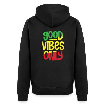 reggae - Veste à capuche bio Premium Unisexe - noir - Dos - Nico (187cm)