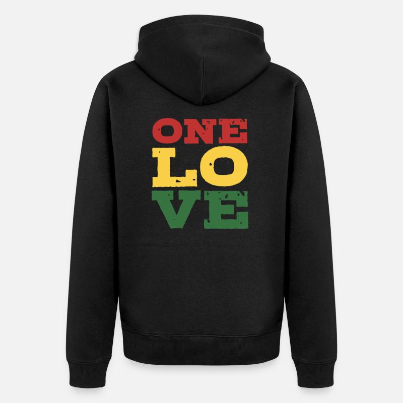Rasta - Unisex Premium Bio Zip Hoodie - Schwarz