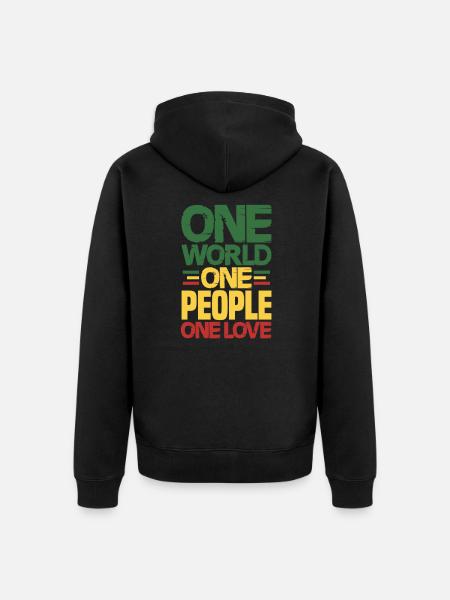 Rasta - Unisex Premium Organic Zip Hoodie - black