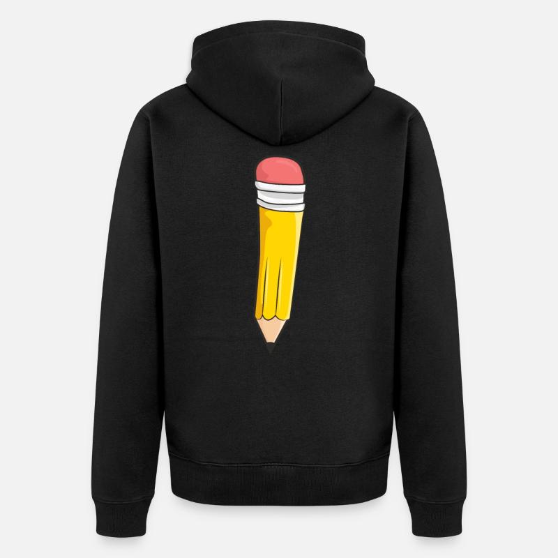 Stift Schule Einschulung - Unisex Premium Bio Zip Hoodie - Schwarz
