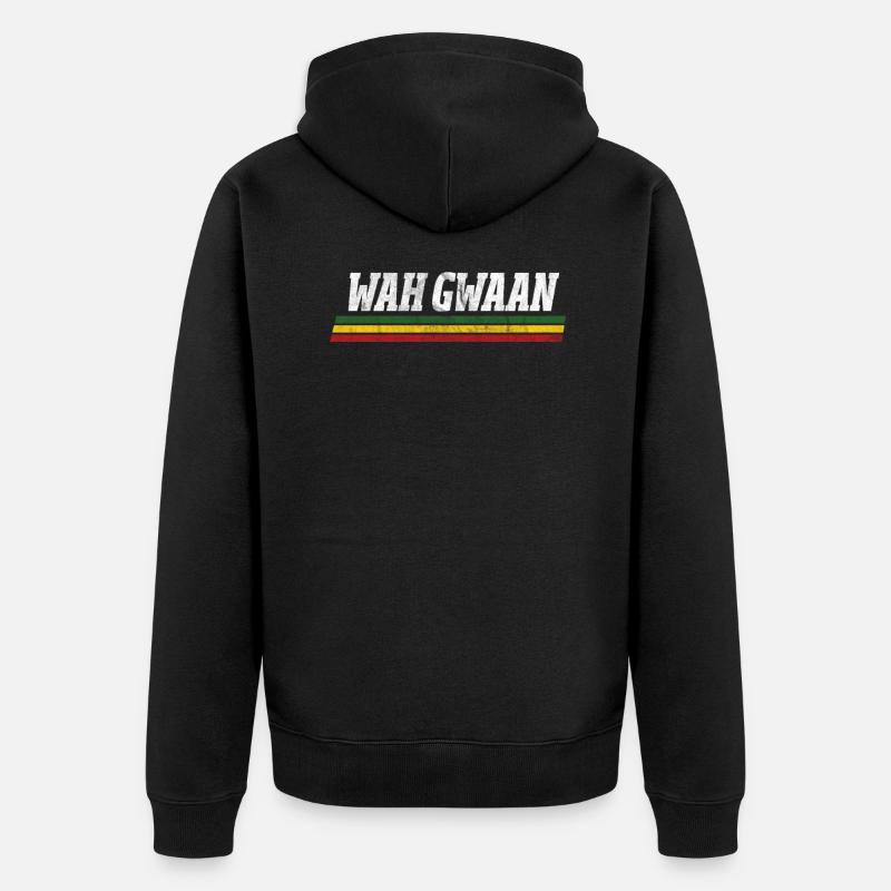 Rasta - Unisex Premium Bio Zip Hoodie - Schwarz