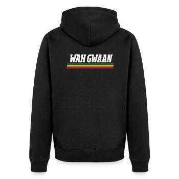 Rasta Rastafarian Reggae Jamaica Ragga Gift - Veste à capuche bio Premium Unisexe - noir - Dos - Nico (187cm)
