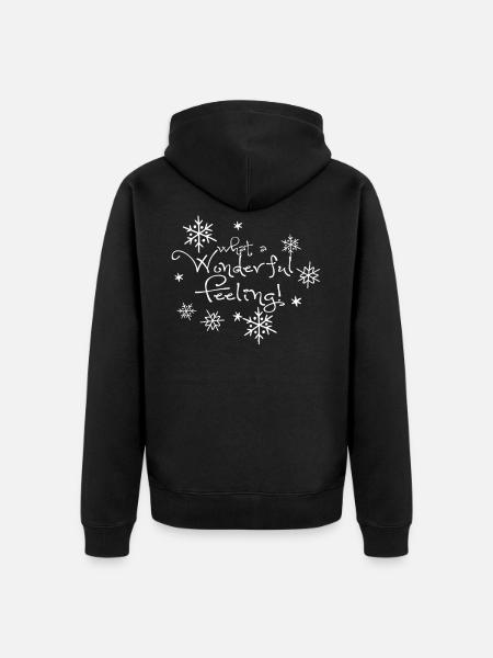 Snowflake - Unisex Premium Organic Zip Hoodie - black